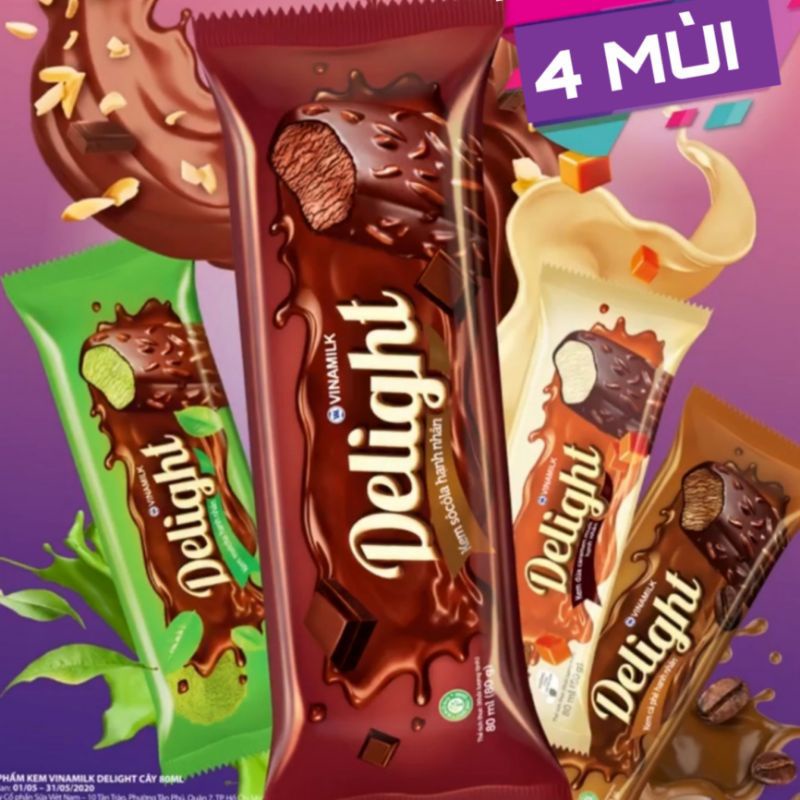 Kem Vinamilk Delight Sô - Dừa - Cà Phê - Matcha (80g)