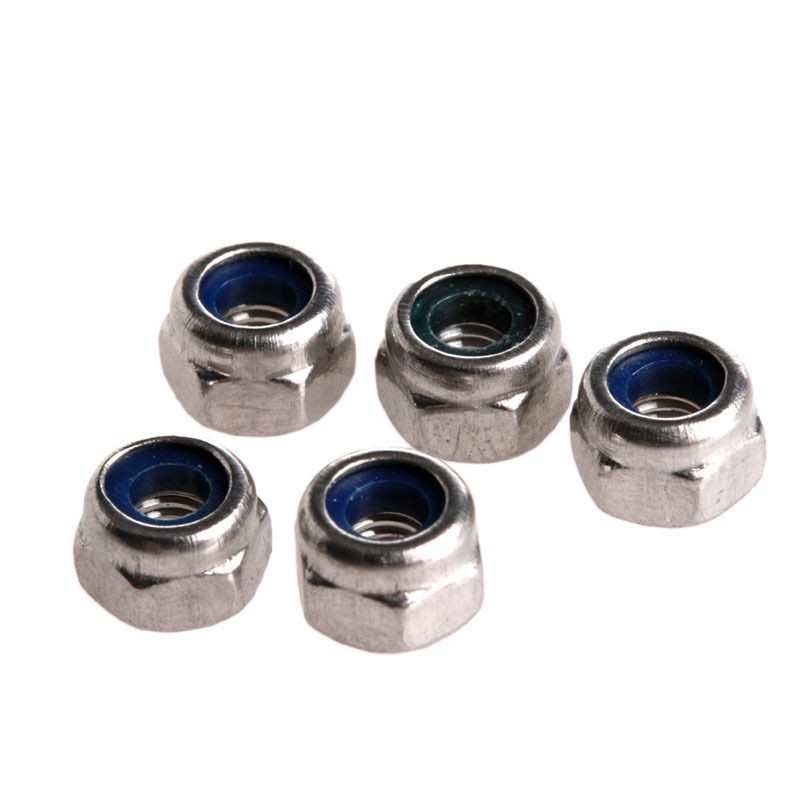10Pcs M3-M10 Stainless Steel Nylon Screw Lock Hex Nut Insert Locking Nuts