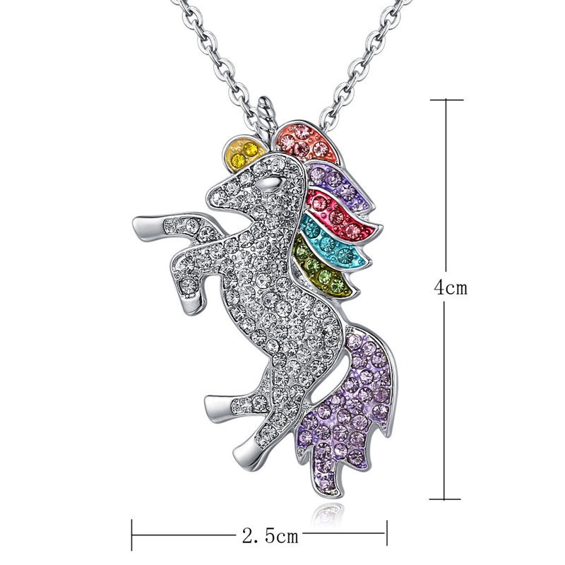Tmdbyx Vòng cổ mặt hình ngựa pony vàng 18k thời trang cho bé