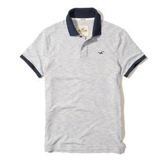 Áo thun nam Hollister HOL-PO118 Stretch Pique Icon Polo Heather Light Grey