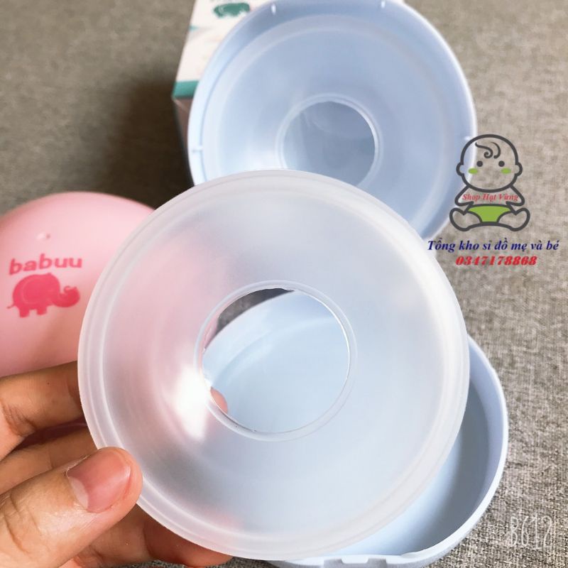 Hộp 2 dụng cụ hứng sữa Babuu baby Nhật Bản tiện lợi cho mẹ