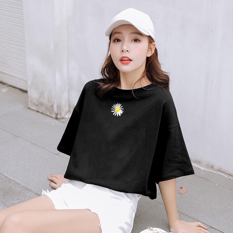 Áo T-shirt rộng tay ngắn in hình vui nhộn mùa hè dành cho nữ 2020