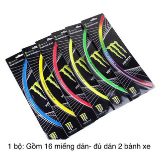 < Xả Kho> Tem Dán vành Xe Máy Phản Quang < 1 Bộ Dán Được Đủ Kín 2 bánh xe nhé>