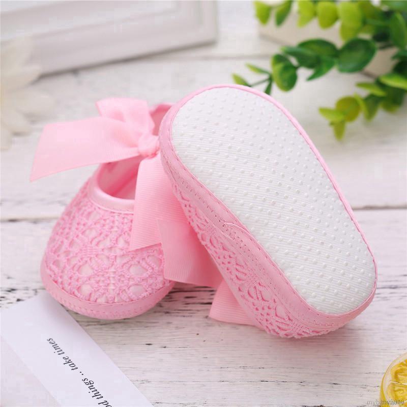 Baby Girls Shoes Cotton Korean Lace Mesh Shallow Mouth Silk Bow Sweet Princess Toddler Shoes