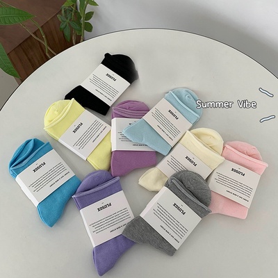 Vớ Cotton Thoáng Khí Màu Sắc Kẹo Ngọt D767 Dành Cho Nữ
