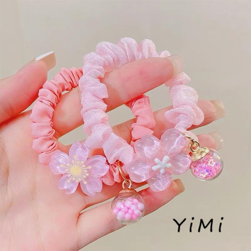 Dây Buộc Tóc Cao Su Đính Hoa Nhỏ Xinh Thời Trang Mùa Hè Cho Bạn Gái