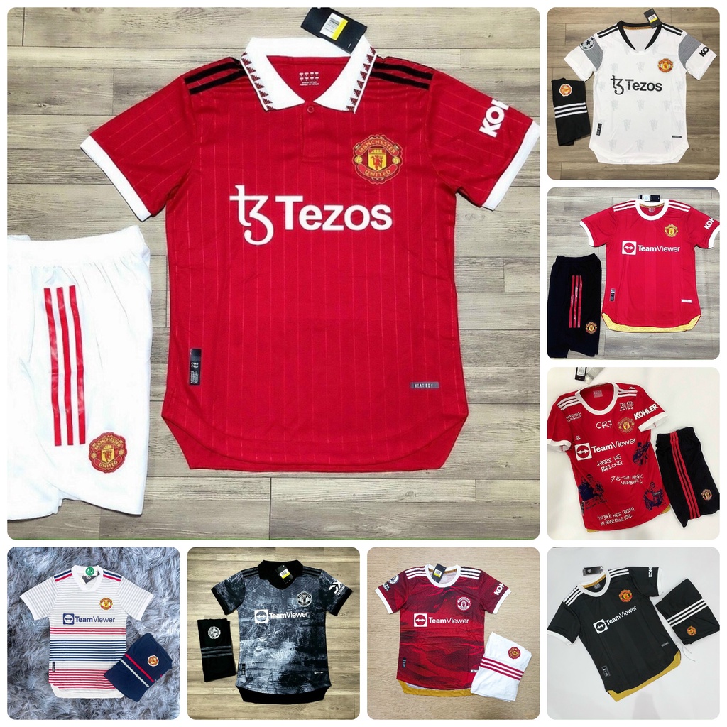 Bộ Quần Áo Bóng Đá Manchester (MCTU) Các Mẫu Mới Về Cực Chất - Đồ Thể Thao Nam Vải Gai Thái pp Bởi Be Happy Sport