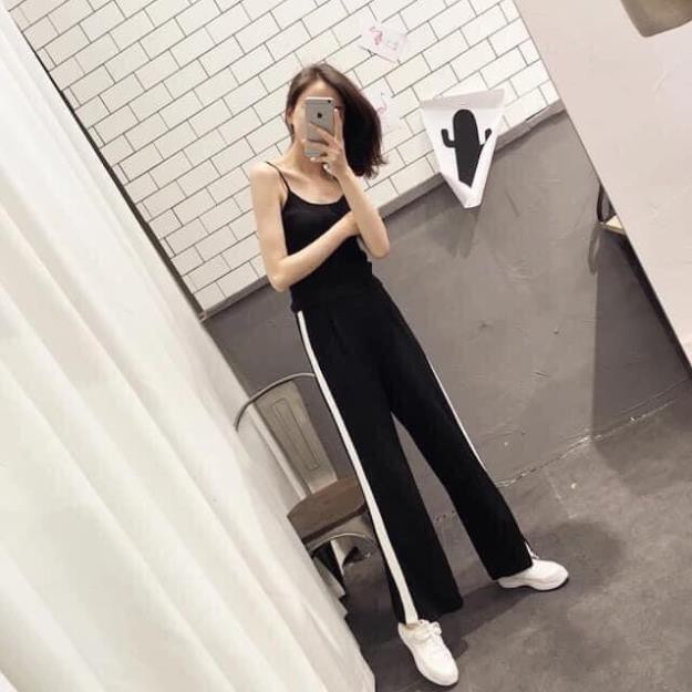 [Rẻ Vô Địch] Quần Baggy 1 Sọc Ống Rộng Dáng Suông Unisex M87