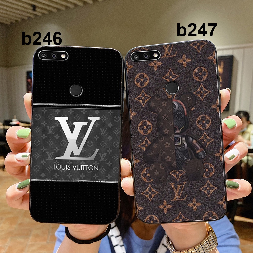 Ốp lưng điện thoại huawei y7 prime 2018 / huawei y7 pro 2018 thương hiệu LV louis vuit ton in vân da
