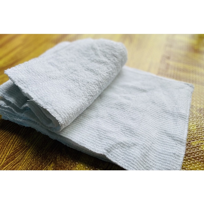 Combo 10 chiếc khăn lau 100% cotton trắng siêu thấm kích thước 20 x 30 cm (khăn xuất loại B)