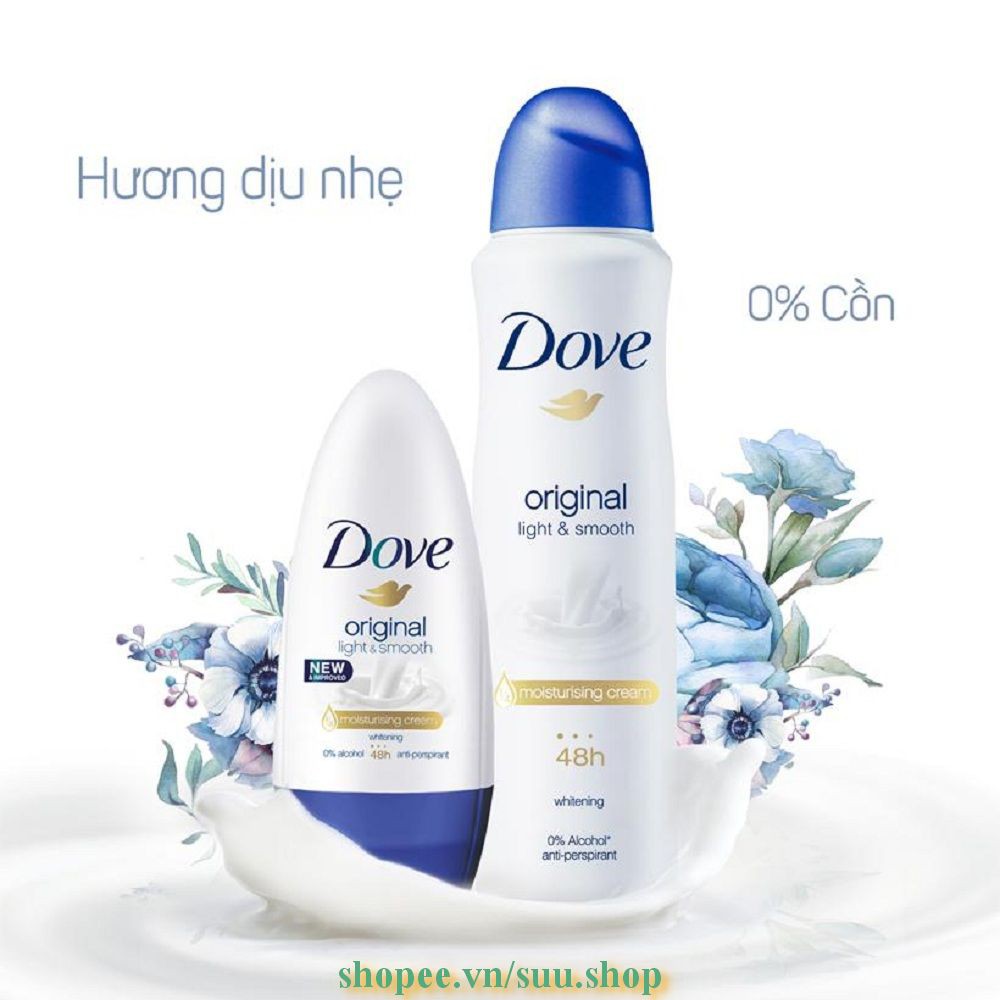 Xịt Khử Mùi Nữ 150Ml Dove Original, suu.shop Cam Kết 100% Chính Hãng.