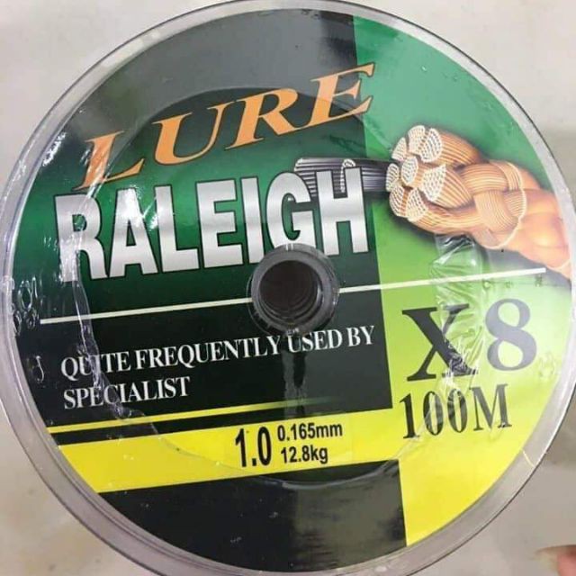 Dây dù câu cá Lure Raleigh X8 dài 100m - Dây dù PE 7 màu Raleigh X8 Siêu Bền hàng chất lượng Nhật Bản