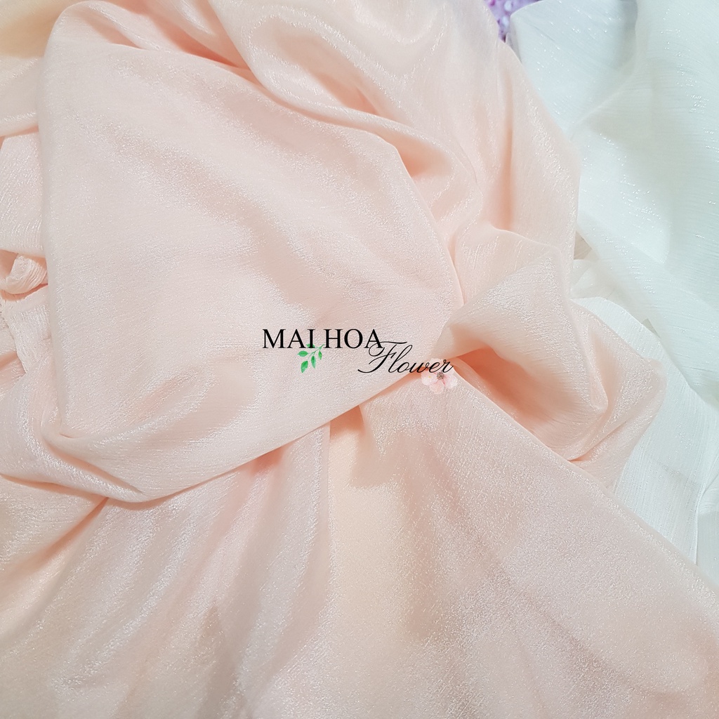 Vải may đồ vải voan đen ánh nhũ mềm mỏng rủ đẹp, Maihoaflower