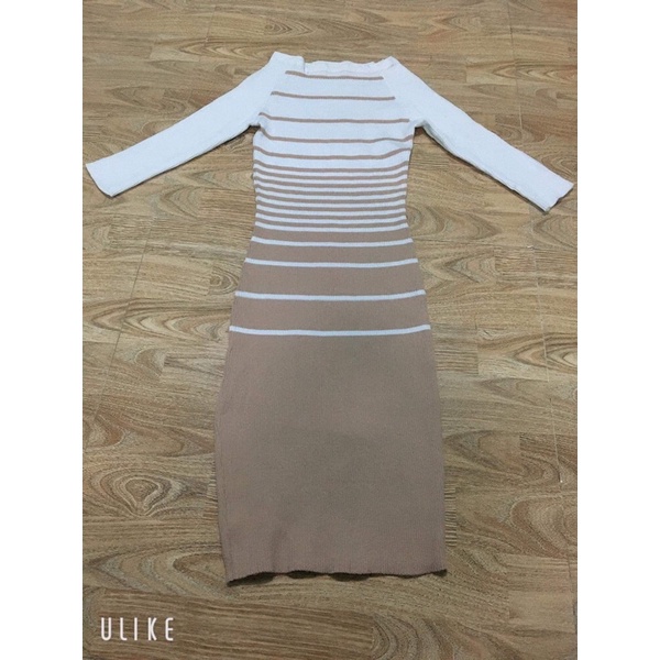 pass đầm len ôm body sz s