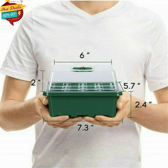 Khay Ươm Giống 12 Ngăn Hình Chữ Nhật Cho Cây Cảnh