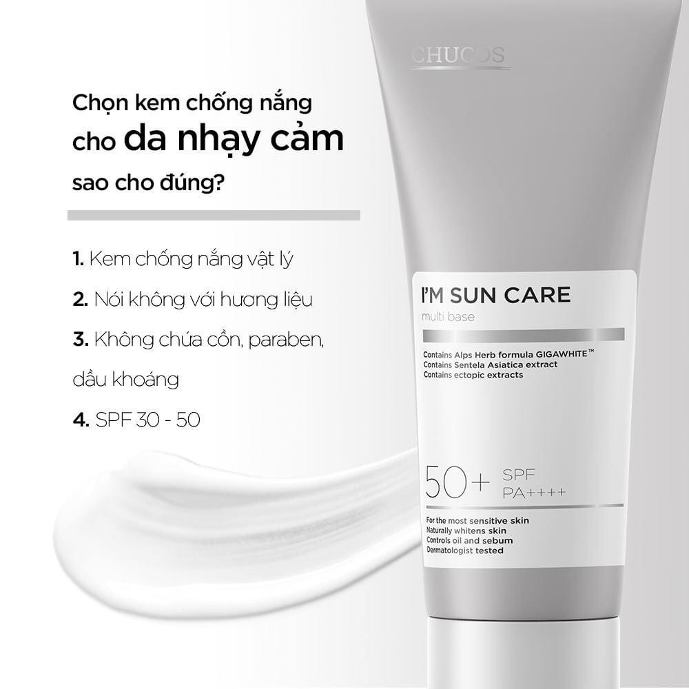 Kem chống nắng vật lý CHUCOS Im Sun Care Multi Base  (50ml)