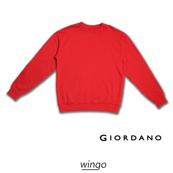 Áo Nỉ Giordano Classic Sweater Red | BigBuy360 - bigbuy360.vn