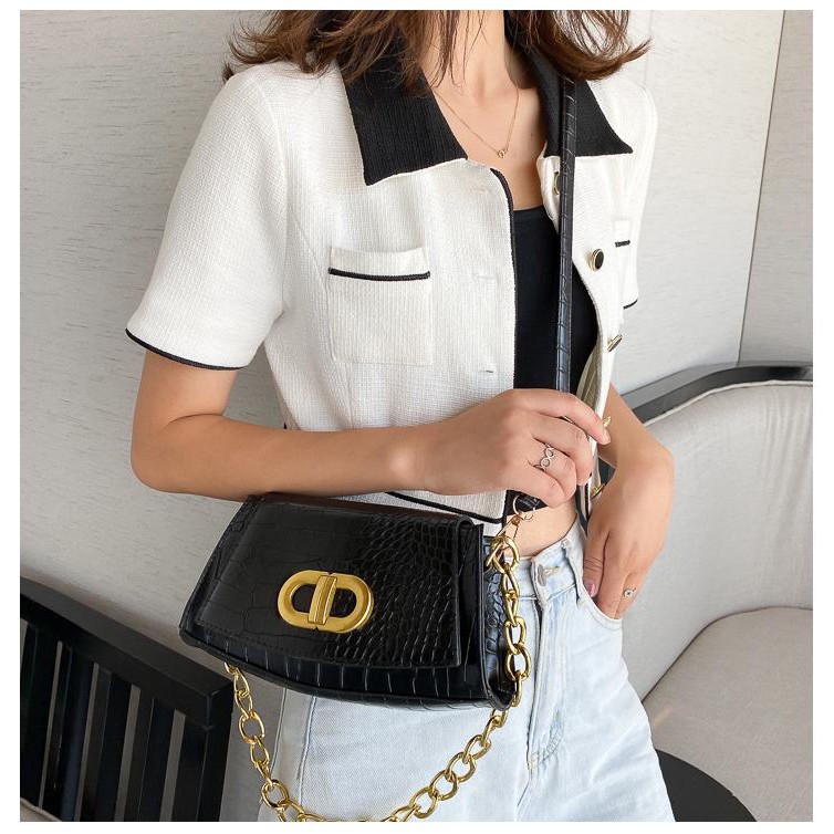 TÚI ĐEO VAI DẬP VÂN CÁ SẤUHÀNG MỚI VỀ TÚI DA KẸP NÁCH THỜI TRANG CÔNG SỞ 2020