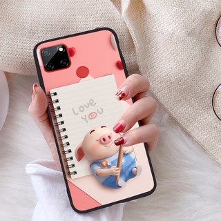 Ốp lưng realme c12 viền dẻo tpu bst lợn tết