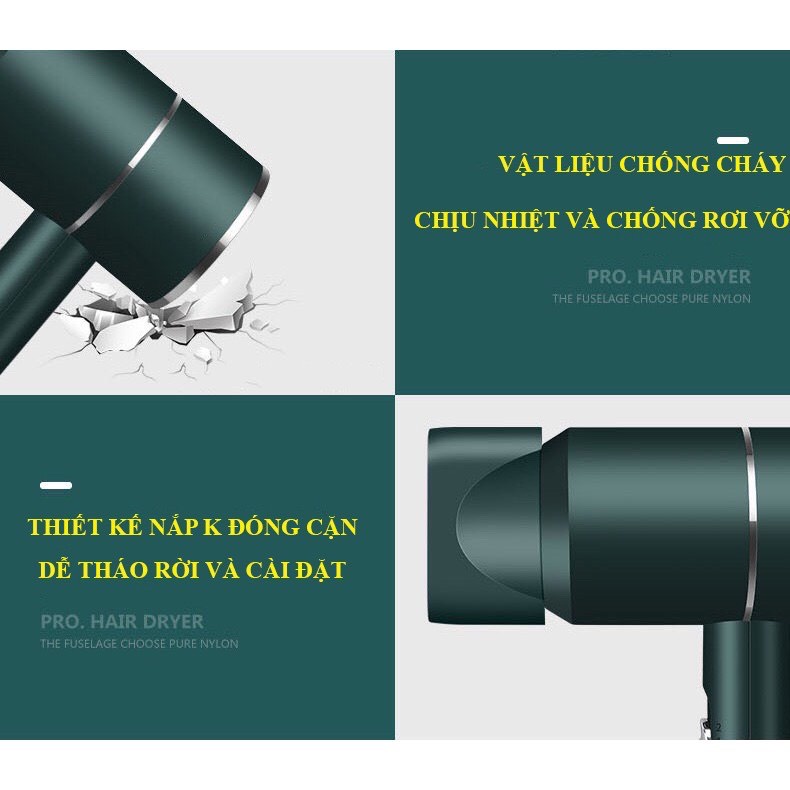 Máy sấy tóc Kalas tạo kiểu công suất lớn nóng lạnh 2 chiều đa chức năng tạo mùi thơm NC