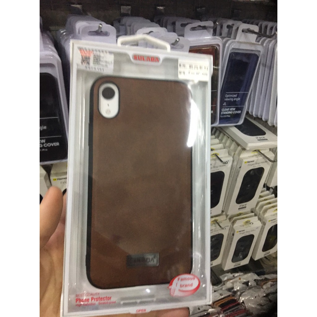 Ốp lưng Sulada da cho iPhone XR 6.1inch viền dẻo chống sốc