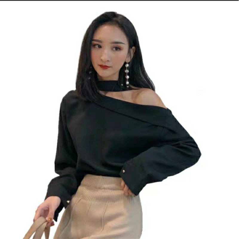Áo sơ mi lệch vai siêu xinh kèm ảnh thật