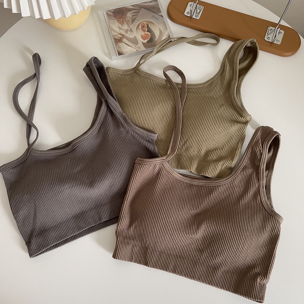 Áo lót thể thao không gọng có đệm ngực thiết kế lưng đẹp mắt cho nữ