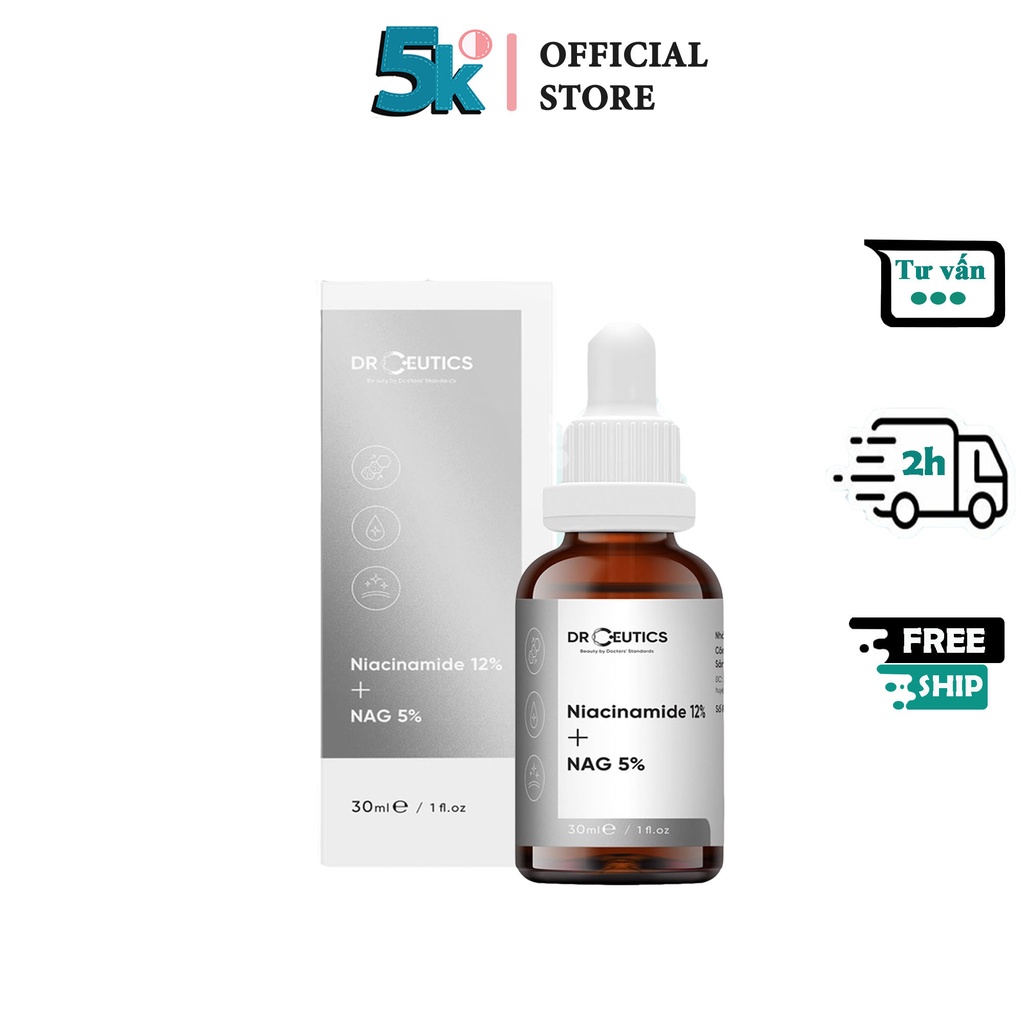 DRCEUTICS Serum B3 Niacinamide 12% DrCeutics Giảm Thâm Sáng Da Kiềm Dầu (30ml 100ml)