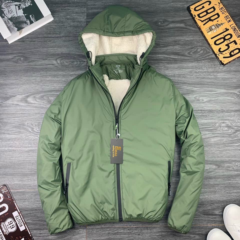 Áo khoác nam lịch lãm phong cách lót lông cừu ELNIDO