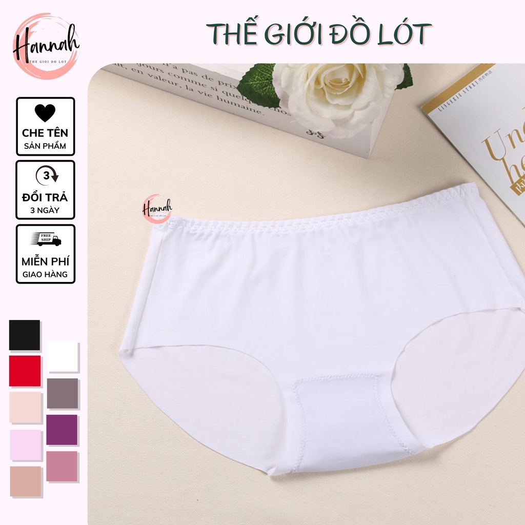 Set 5quần lót nữ đúc su non ép thun lạnh không viền may kháng khuẩn cạp ép cao cấp HANNAH SECRET QL005