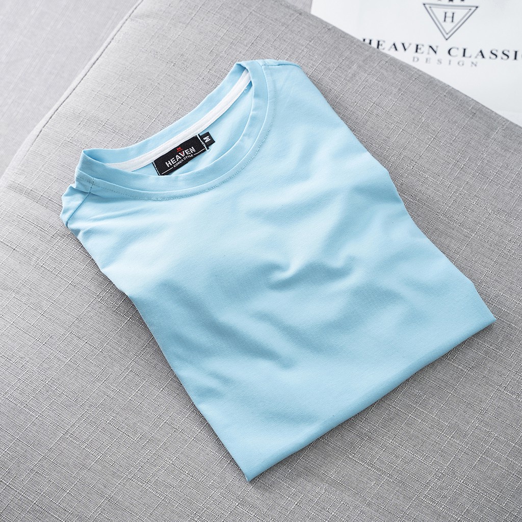 Áo Thun nam nữ trơn cổ tròn, vải cotton 8 màu cực phẩm | BigBuy360 - bigbuy360.vn