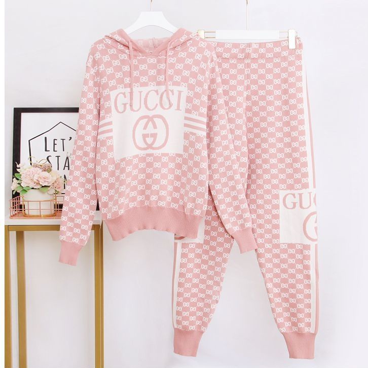 Set 2 món đồ dệt kim có mũ thời trang thu đông mới