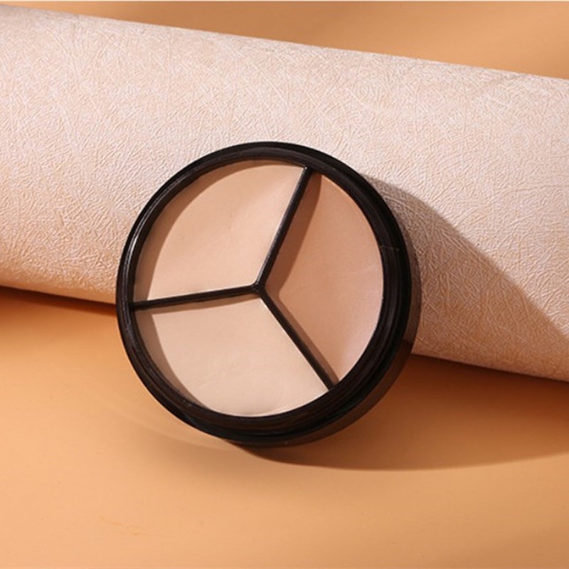 1 Kem Che Khuyết Điểm Ba Màu Dưỡng Ẩm Chống Thấm Nước Lâu Trôi Không Phai Màu Che Phủ Đốm Đen Và Quầng Thâm Hiệu Quả