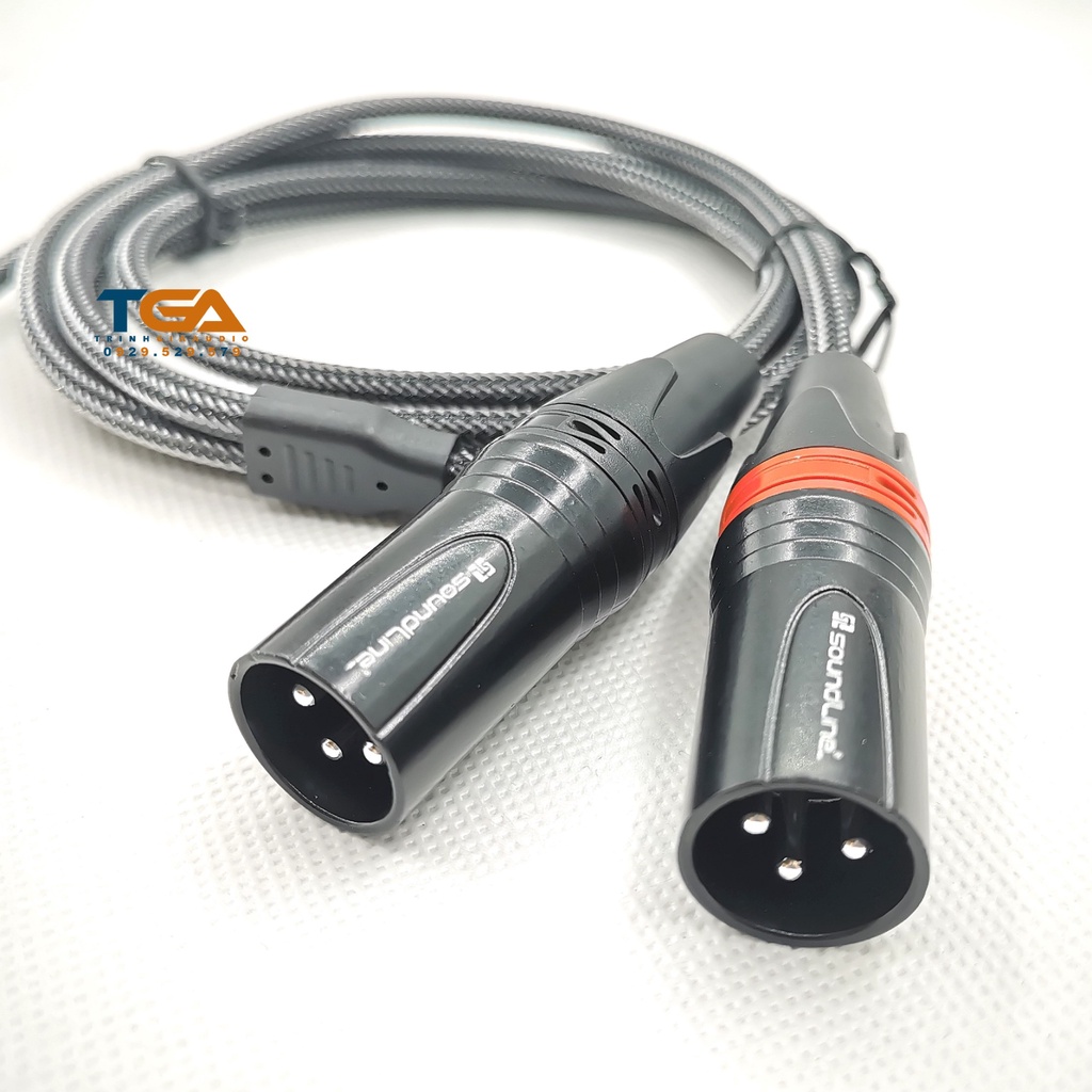 Dây 3.5 Ra 2 Đầu Canon Đực chính hãng Soundline