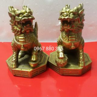 Đôi kỳ lân đế bát quái