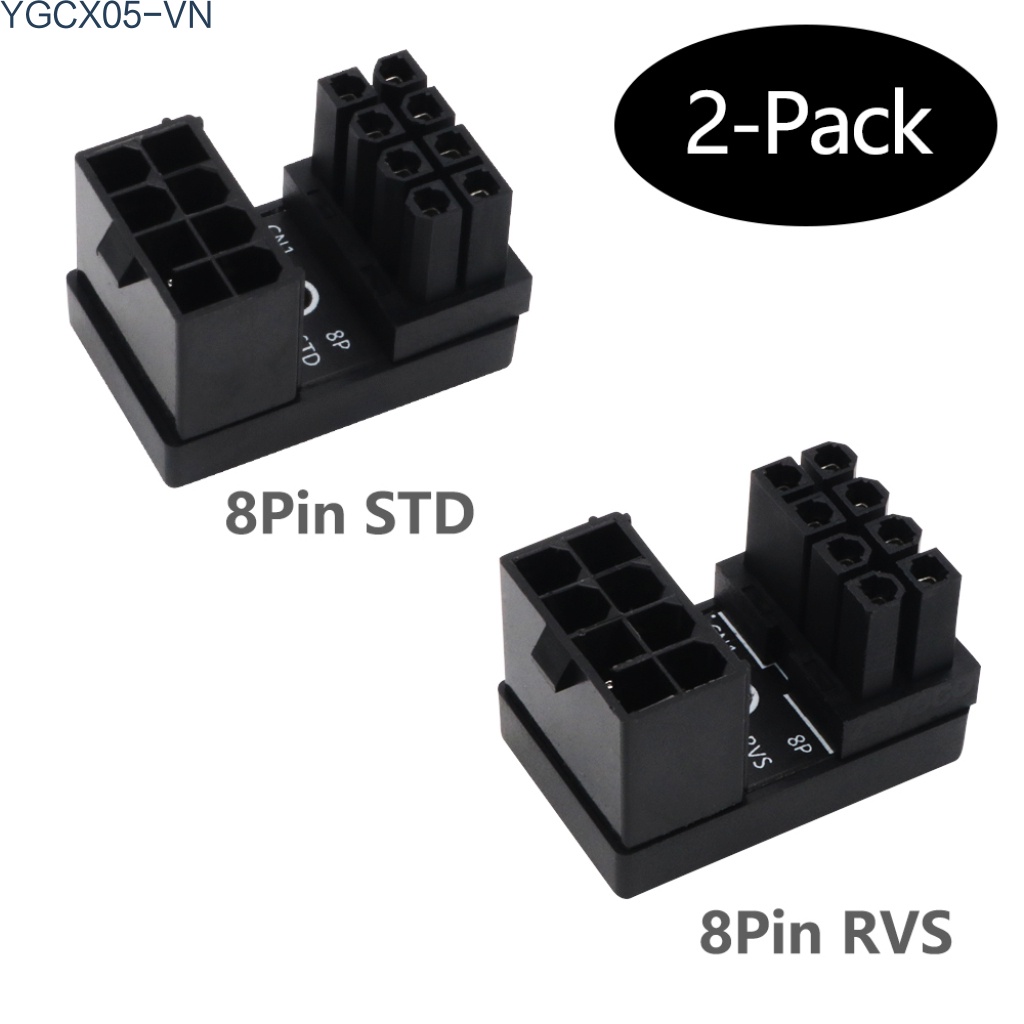 Đầu Chuyển Đổi Nguồn Atx 8pin / 6pin Sang 8pin / 6pin 180 Độ Cho Máy Tính / Đồ Họa | BigBuy360 - bigbuy360.vn