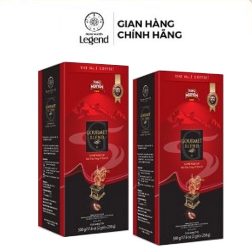 Combo 2 Hộp Cà phê Rang Xay Pha Phin Gourmet Blend - Trung Nguyên Legend - 500gr