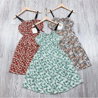 Jum hoa nhí 2 dây cúp ngực - jumsuit đũi lụa đủ màu