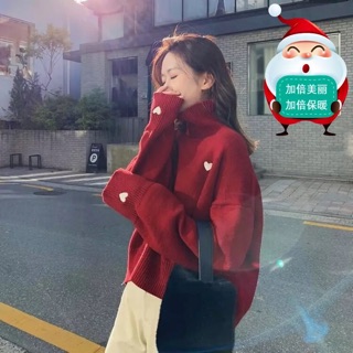 [ORDER] Áo len cao cổ hoạ tiêt trái tim
