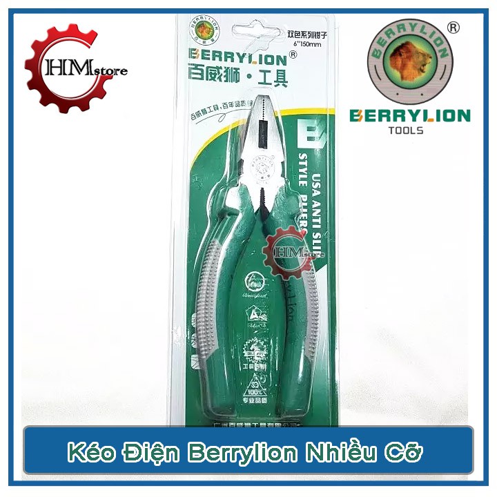 Kềm Điện Berrylion - Kìm Điện Sư Tử Chính Hãng Nhiều Cỡ