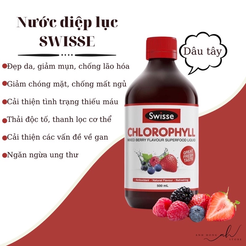 [CAM KẾT CHÍNH HÃNG] Nước diệp lục SWISSE CHOROPHYLL