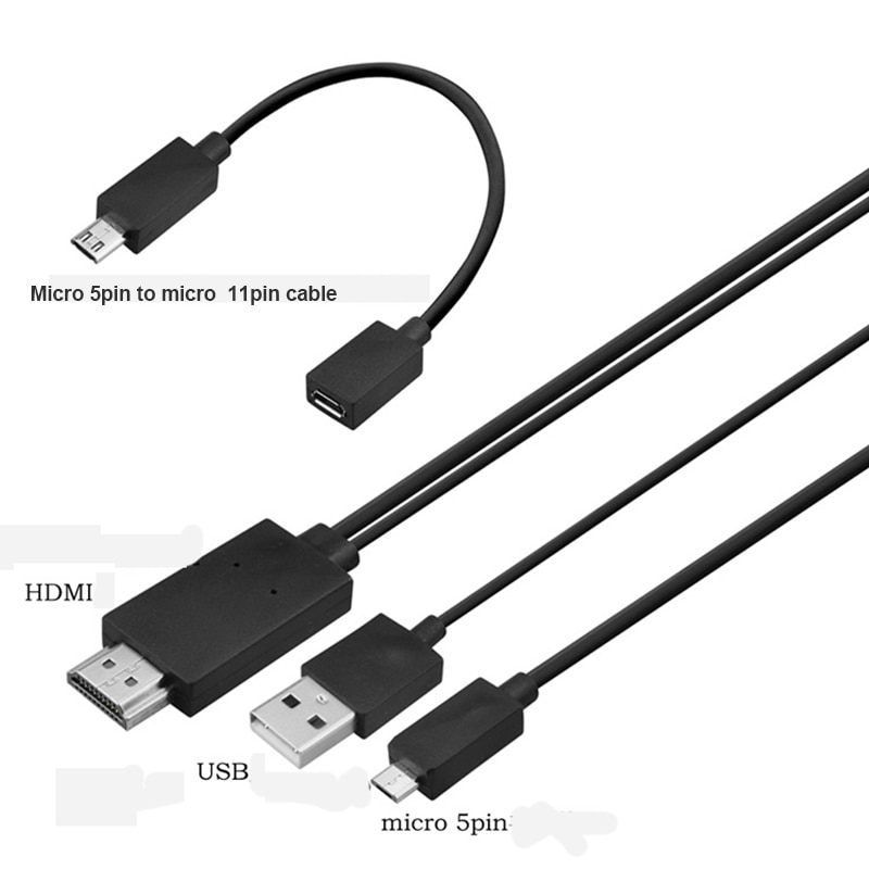 Cáp Chuyển Đổi 1.8m Micro Usb Mhl Sang Hdmi 5 Pin 11 Pin Hd Tv Cho Samsung Huawei Xiaomi Htc Mhl