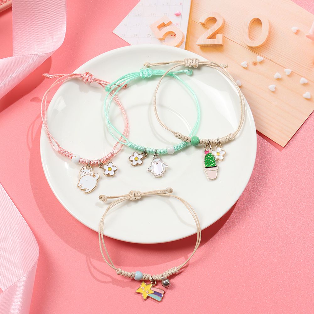 Vòng tay bằng vải dệt có thể điều chỉnh thiết kế dễ thương sáng tạo