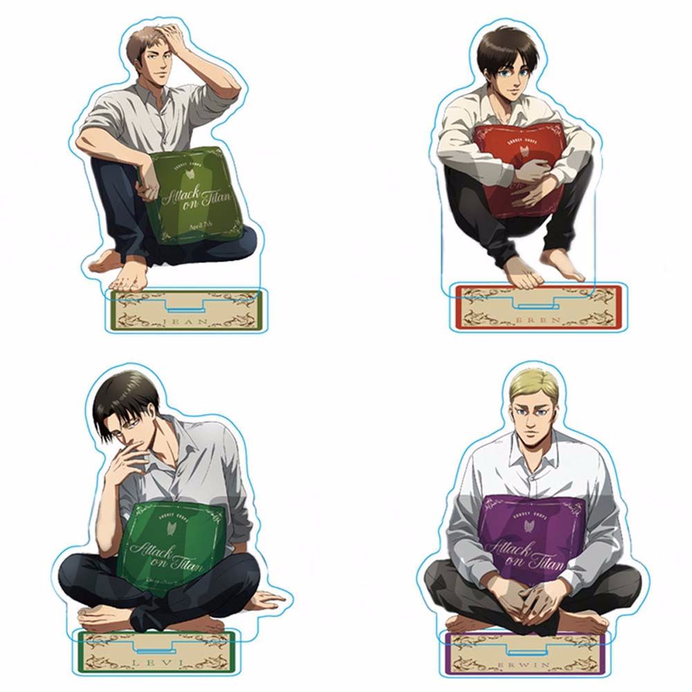 Mô hình nhân vật hoạt hình Attack On Titan trang trí để bàn