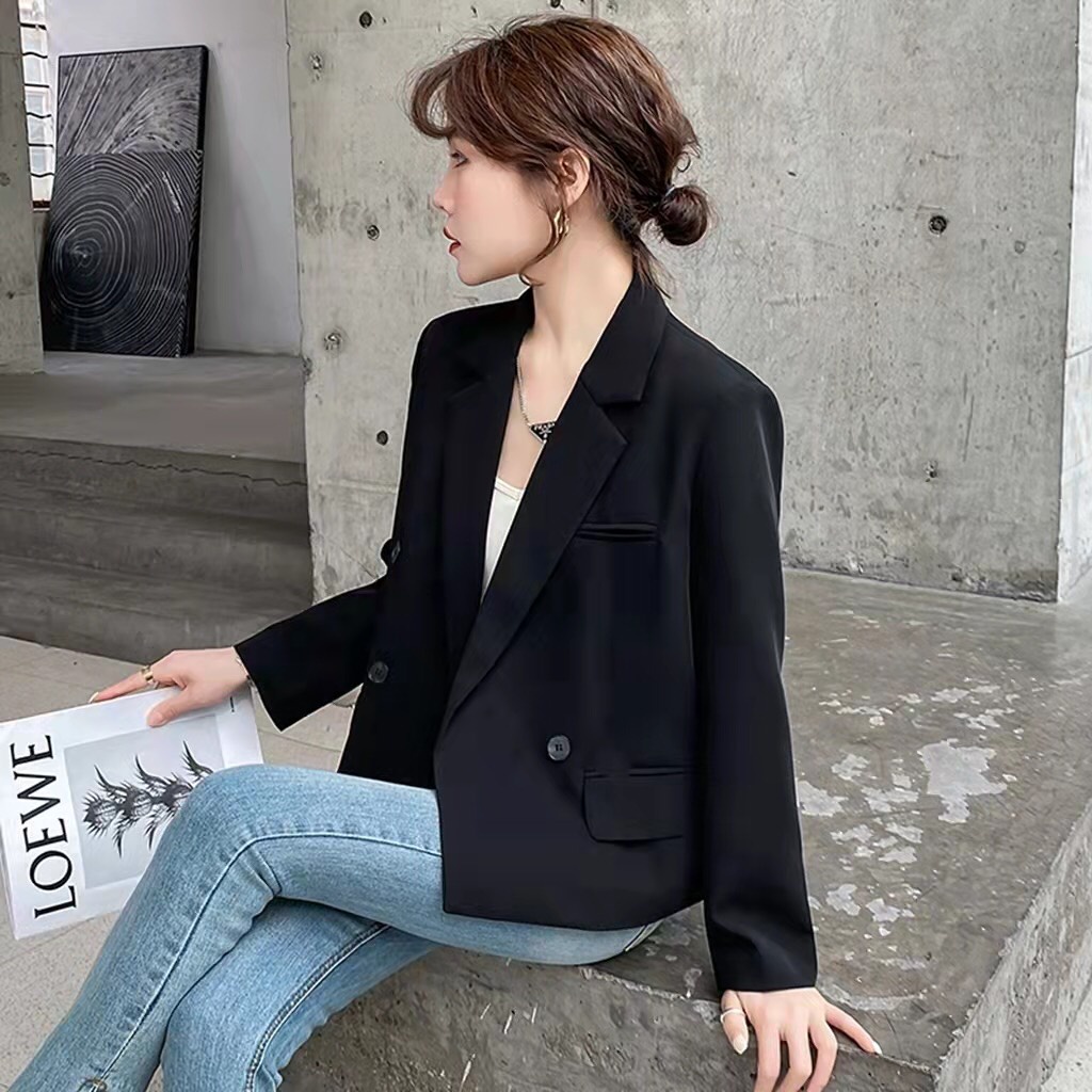 ( Hàng Đẹp - Có Clip ) Áo Khoác Vest Blazer Nữ 2 Nút Form Ngắn Vừa Hàng Đẹp 2 Lớp Thoáng Mịn - BLA22079 | BigBuy360 - bigbuy360.vn
