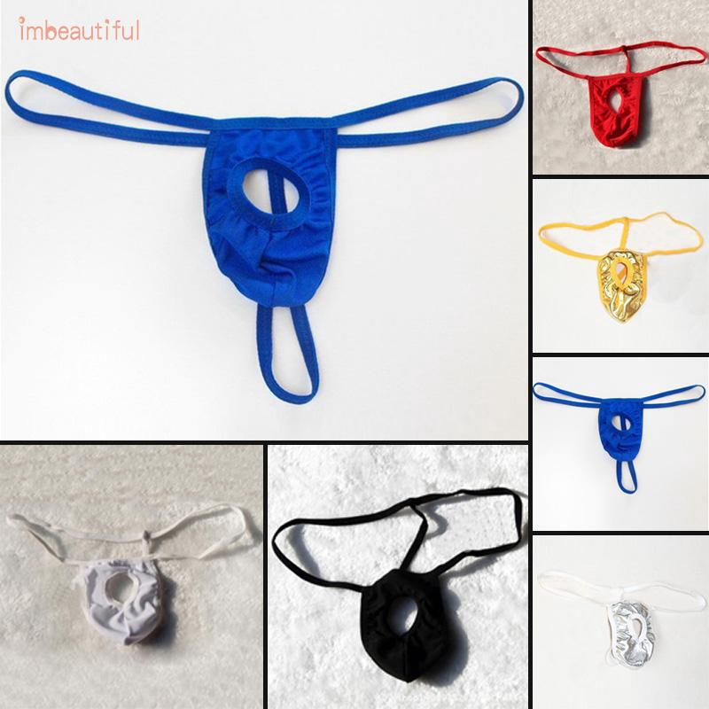 Quần lót dây có lỗ gợi cảm màu trơn bằng sợi polypropylene mềm dành cho nam