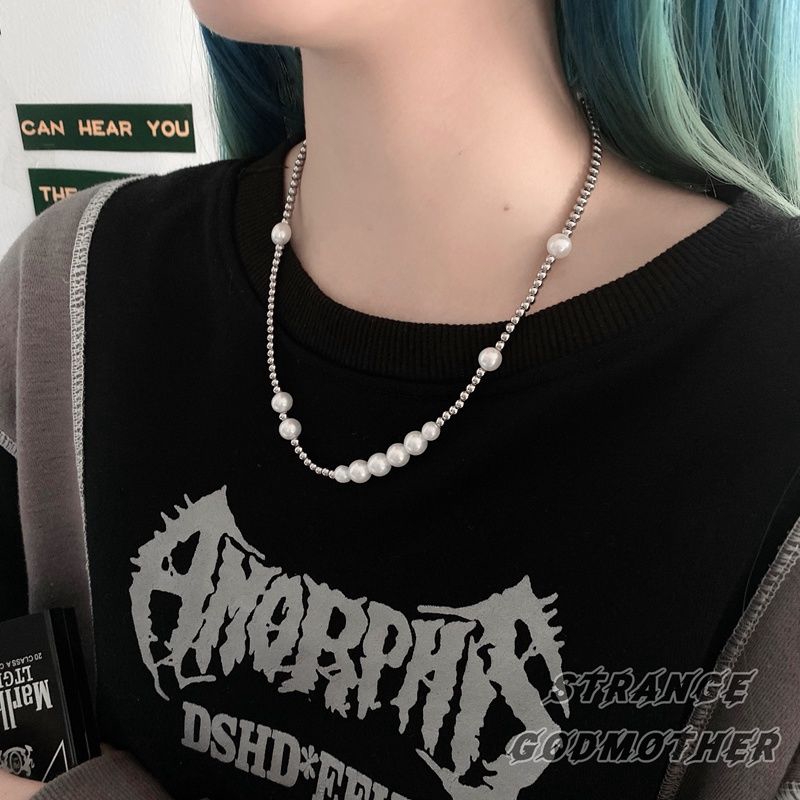 Vòng Cổ Đính Ngọc Trai Phong Cách Retro