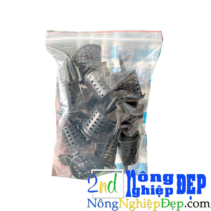 Rọ Đựng Phân Tan Chậm Tròn  Cho Hoa Lan, Bonsai, Cây kiểng - Nắp Cài Nhựa Thay Thế Cho Túi Lọc Trà