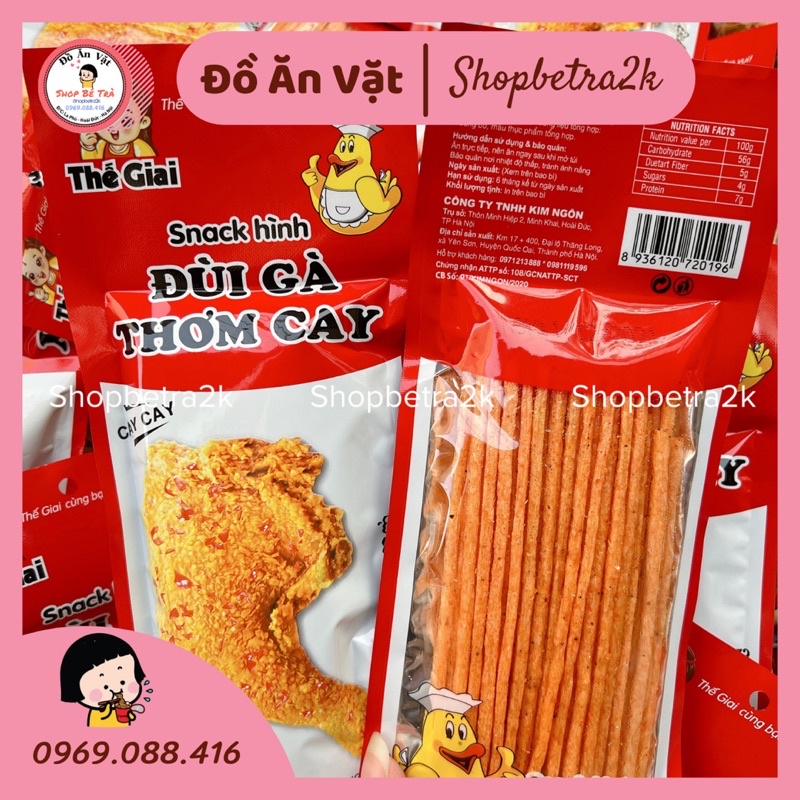 Gói snack hình đùi gà giòn