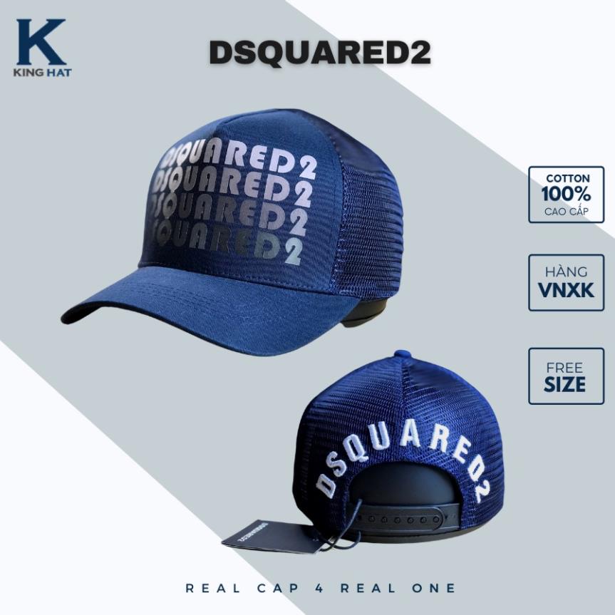 Nón lưỡi trai Logo thêu DSQUARED2, 100% cotton cao cấp, form lưới thoáng mát, thiết kế thể thao, dễ phối đồ